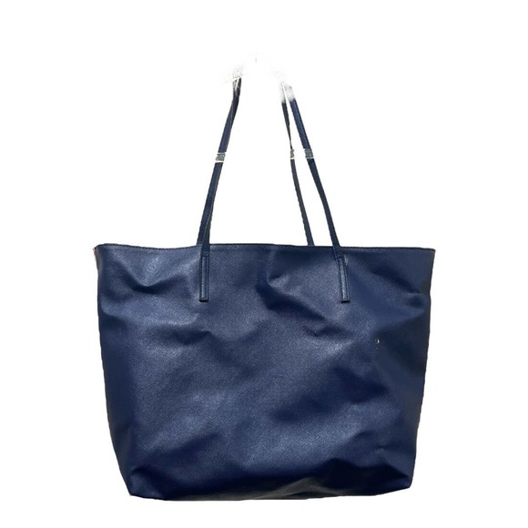 Macy’s Stripes & Floral Pattern Vinyl Tote - Picture 2 of 7